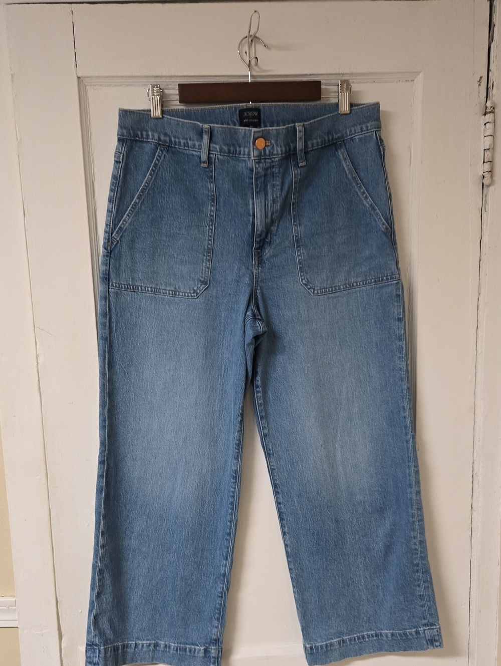 J. Crew Wide-Leg Crop Jeans 30